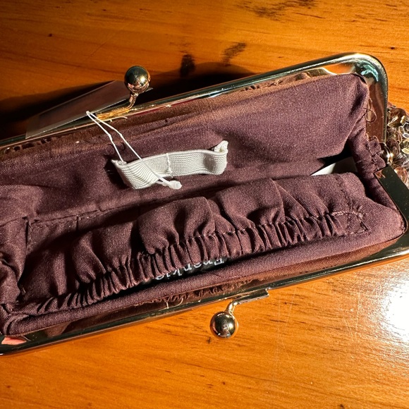 Gold Bronze Sequined Mini Clutch for Essentials by Frankie & Johnnie NWT - Picture 2 of 10